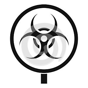 Biohazard sign icon, simple style