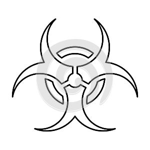 Biohazard sign isolated icon