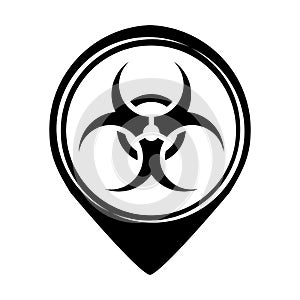 Biohazard sign isolated icon