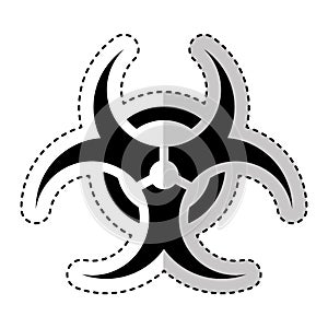 Biohazard sign isolated icon