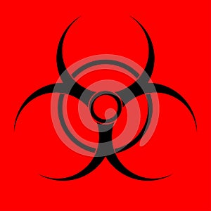 Biohazard sign. Warning radiation hazard