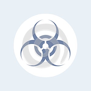 Biohazard symbol, biological hazard sign on white