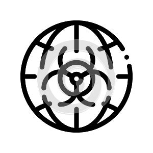 Biohazard Symbol Problem Vector Thin Line Icon