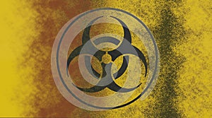 Biohazard symbol sign of biological threat alert