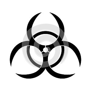 Biohazard warn symbol. Isolated chemical hazard icon. Biological danger warn. Radiation caution zone. Vector EPS 10