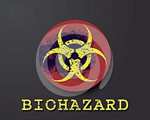 Biohazard warning symbol.