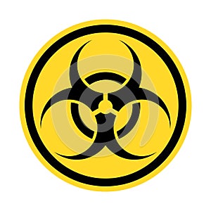 Biohazard Yellow Sign. Danger Icon. Vector