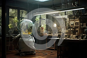 biohybrid robot in a laboratory setting