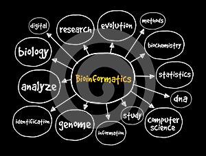 Bioinformatics mind map, concept for presentations and reportsBioinformatics mind map, concept for presentations and reports