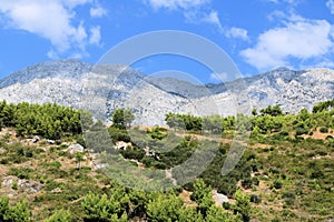 The Biokovo mountains near Baska Voda, Croatia