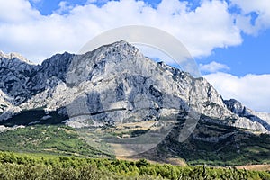 Biokovo mountains near Baska Voda in Croatia