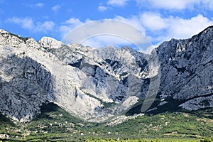 Biokovo mountains near Baska Voda in Croatia