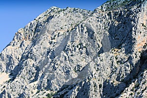 Biokovo mountains near Baska Voda in  Croatia