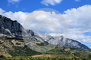 Biokovo mountains near Baska Voda in Dalmatia, Croatia