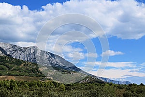 Biokovo mountains near Baska Voda in Dalmatia, Croatia