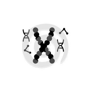 biological, chromosome, DNA icon. Element of genetics and bioengineering icon. Premium quality graphic design icon. Signs and