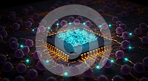 Biological data integrates with quantum computing chip
