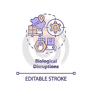 Biological disruptions concept icon