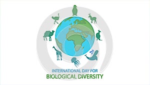 Biological diversity international day planet with animals