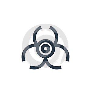 biological hazard icon vector from science concept. Thin line illustration of biological hazard editable stroke. biological hazard