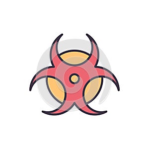 Biological Hazard related vector icon.