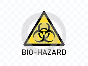 Biological Hazard sign. Vector illustration, flat design