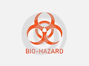 Biological Hazard sign. Vector illustration, flat design