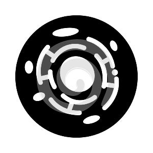 Biological icon. Black vector sketch.