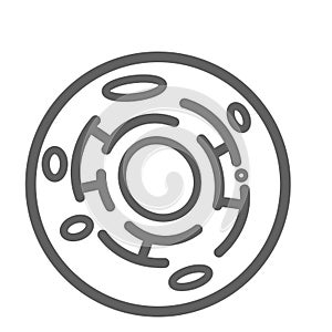 Biological icon. Gray vector sketch.