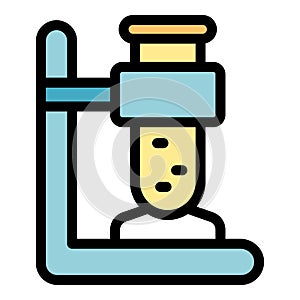 Biological test tube icon vector flat