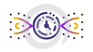 Biological Time DNA Clock Concept, vector design Generative AI