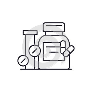 Biologically active additives line icon concept. Biologically active additives vector linear illustration, symbol, sign