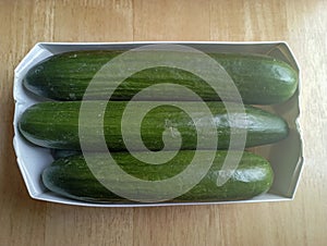 Biologically Grown Greek Cucumbers photo