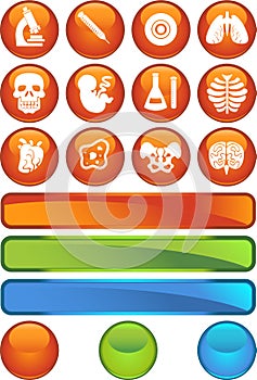 Biology Icon Set - Web Button Series