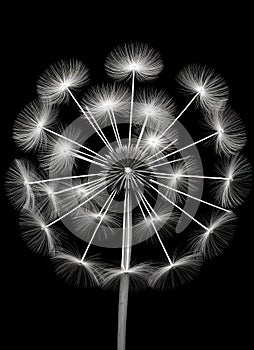 Biology life up single head background blowing softness horizontal fluff growth fragile