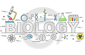Biology line style illustration