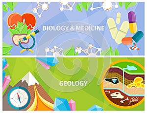 Biology, Medicine and Geology Themed Bright Poster