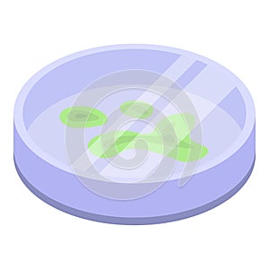 Biology microbe icon, isometric style