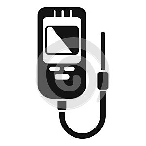 Biology ph meter icon simple vector. Water scale kit