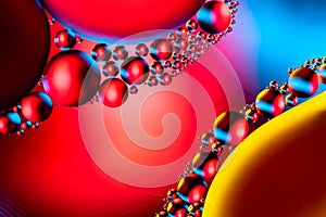 Biology, physics or chemistry abstract background. Space or planets universe cosmic pattern. Abstract molecule atom structure.