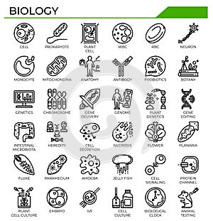 Biology and science icon set