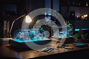 Bioluminescent Desk Organizers Living Organizational Aids