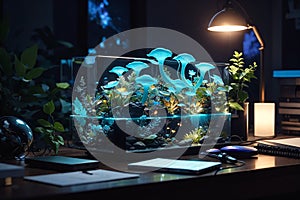 Bioluminescent Desk Organizers Living Organizational Aids