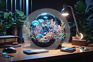 Bioluminescent Desk Organizers Living Organizational Aids