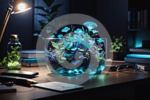 Bioluminescent Desk Organizers Living Organizational Aids