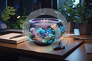 Bioluminescent Desk Organizers Living Organizational Aids