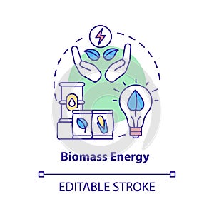 Biomass energy concept icon