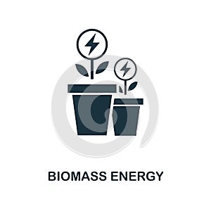 Biomass Energy icon. Monochrome style design from power and energy icon collection. UI. Pixel perfect simple pictogram biomass ene photo