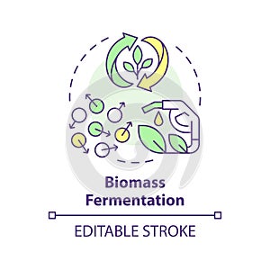 Biomass fermentation multi color concept icon