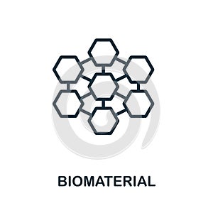 Biomaterial icon. Simple line element from biotechnology icons collection. Outline Biomaterial icon for templates, software and